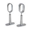DOJA Barcelona Oval Wardrobe Rail Wall Mount | Center Support, 30.5 x 15.5 mm | 2-Pack view 2