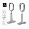 DOJA Barcelona Oval Wardrobe Rail Wall Mount | Center Support, 30.5 x 15.5 mm | 2-Pack view 3
