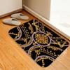 TiaoTian Geometric Black and Gold 3D Doormat, 80 x 120 cm view 1