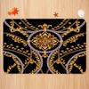 TiaoTian Geometric Black and Gold 3D Doormat, 80 x 120 cm view 2