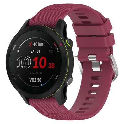 FTRONGRT 18 mm Watch Band Compatible with Garmin Vivomove 4S, Soft Silicone Replacement Band, Burgundy