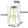 TYwm Velvet Bar Stools, Counter Height, Set of 2, 26/30 in view 4