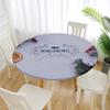 Morbuy Christmas Round Elastic Tablecloth, Gray, for 170–180 cm Tables view 2