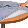Morbuy Christmas Round Elastic Tablecloth, Gray, for 170–180 cm Tables view 4