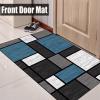HUAXIQUE Non-Slip Washable Geometric Runner Rug, Gray Blue, 50 x 340 cm, Style B view 4