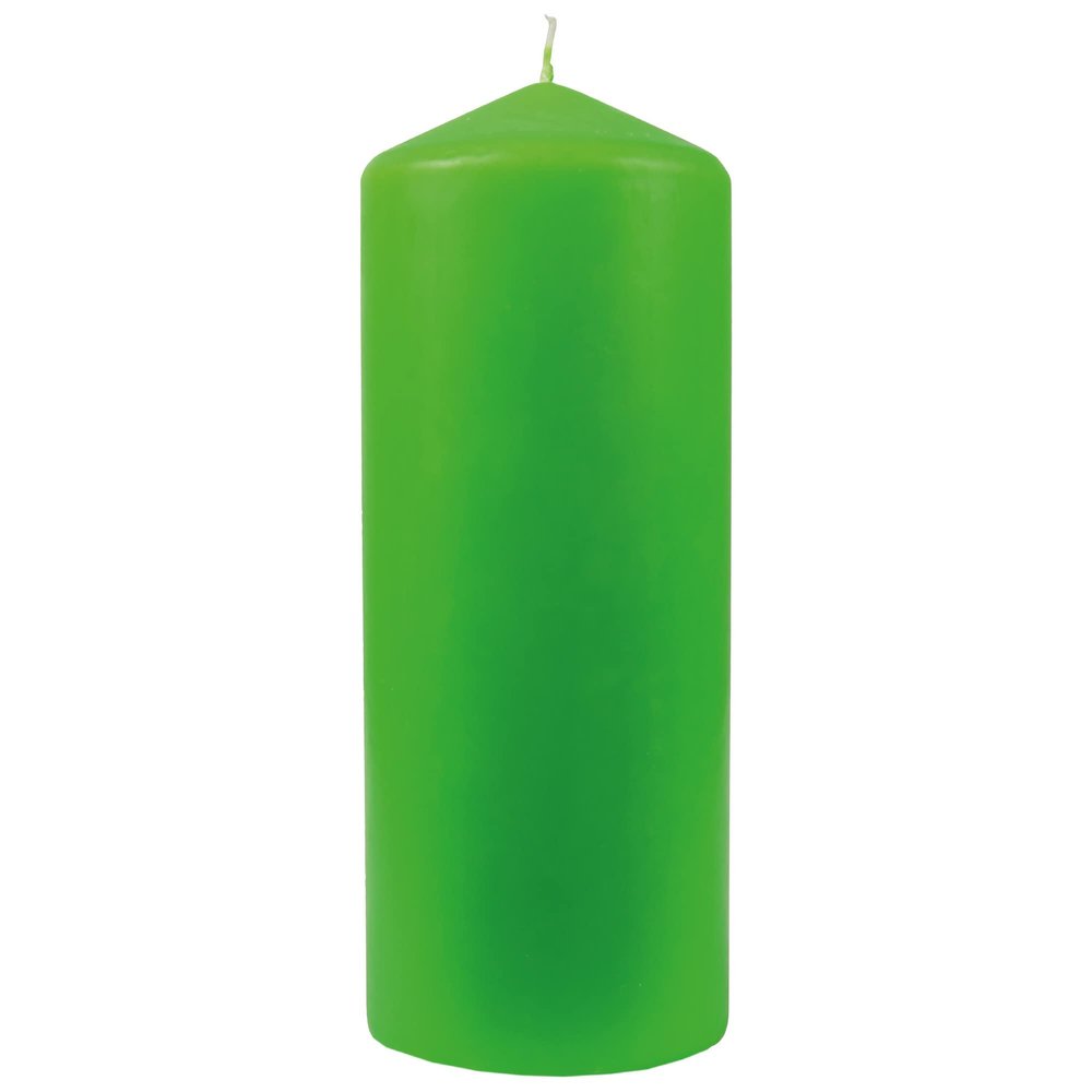 HS Candle Wax Pillar Candle 8 cm x 20 cm, Lime