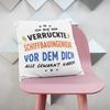 Mugffins Pillow with Filling and Saying for Shipbuilding Engineers - In German - After Everyone Warned You - 40 x 40 cm - Original and Funny Employee Gift view 2