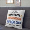Mugffins Pillow with Filling and Saying for Shipbuilding Engineers - In German - After Everyone Warned You - 40 x 40 cm - Original and Funny Employee Gift view 4