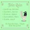 DekoDrom Metal Sign 20 x 30 cm Toilet Rules Wall Decor view 1