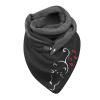 MILAX Women's Warm Muslin Triangle Scarf with Button view 1