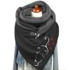 MILAX Women's Warm Muslin Triangle Scarf with Button view 2