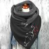 MILAX Women's Warm Muslin Triangle Scarf with Button view 3