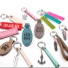 Depesche 11807-072 Don't Forget Me Keychain, Round Light Brown Fabric Loop with Metal "The Best" Charm view 2