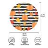 Pumpkin Autumn Leaves Striped Round Placemats, Set, 39.1 cm view 4