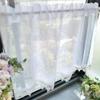 MANQILE Short Sheer Lace Curtains for Kitchen, White, 1 Panel view 2