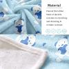 Chickwin Cozy Flannel Fleece Blanket, Dog Print, Rose Flower, 180 x 200 cm view 4