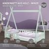 ML-Design Tipi Children's Bed 80 x 160 cm, Mint, with Mattress, Fall Protection and Slatted Base view 2
