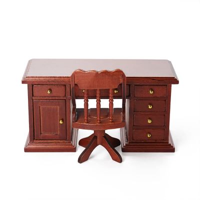 Odoria 1:12 Miniature Desk and Chair Dollhouse Furniture