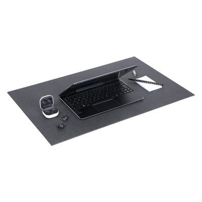 BIGSO ANNIE Desk Mat, Black, Linen-Look Fiberboard and Paper