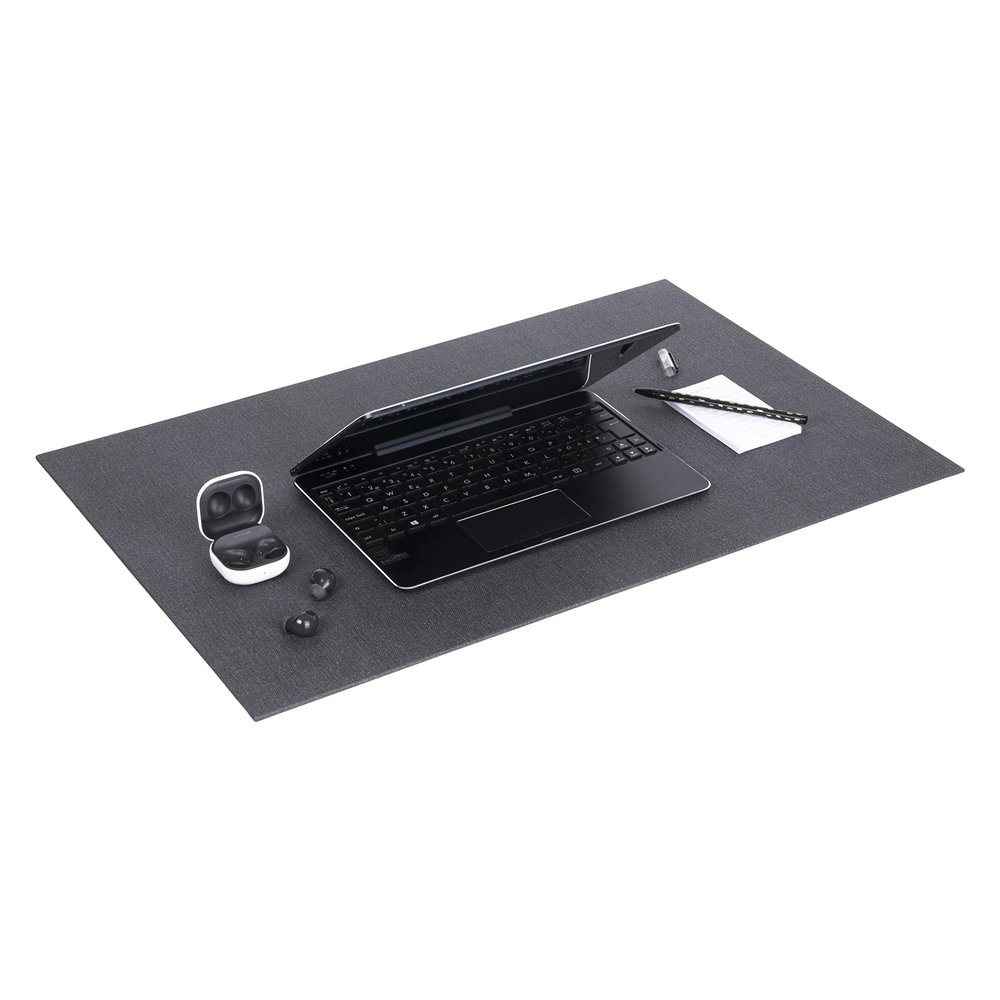 BIGSO ANNIE Desk Mat, Black, Linen-Look Fiberboard and Paper