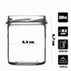 KADAX 20-Piece Set of 350 ml Jam Jars, TO82, Mason Jars with Screw-Top Lids view 2