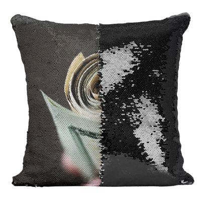 Fabulous Pillow with Sequin Cover, Black $20 Banknote Hand Rolls