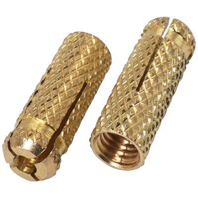 SKIR'CO 100-Piece Brass Drop-In Anchors, M8 x 28 mm