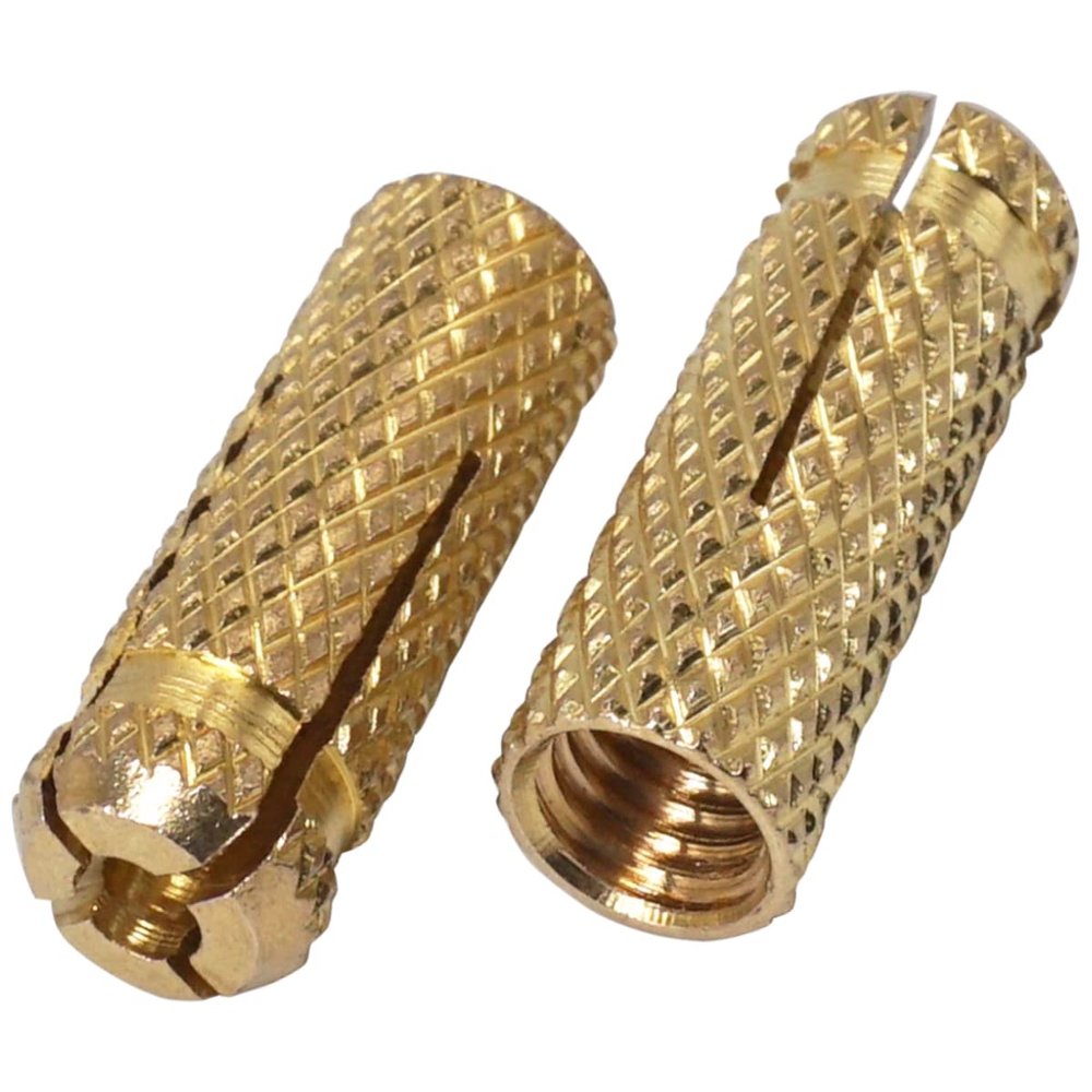 SKIR'CO 100-Piece Brass Drop-In Anchors, M8 x 28 mm