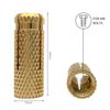 SKIR'CO 100-Piece Brass Drop-In Anchors, M8 x 28 mm view 4