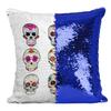 Fabulous Sequin Pillow Cover, Blue Crane Muerte Mexico Halloween Set view 1