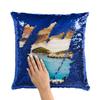 Fabulous Sequin Pillow Cover, Blue Rio de Janeiro Bay, Brazil view 2
