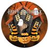 Halloween Door Sign, Spooky House and Ghost Castle, Metal Wall Decor, 9 x 9 in view 1
