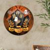 Halloween Door Sign, Spooky House and Ghost Castle, Metal Wall Decor, 9 x 9 in view 4
