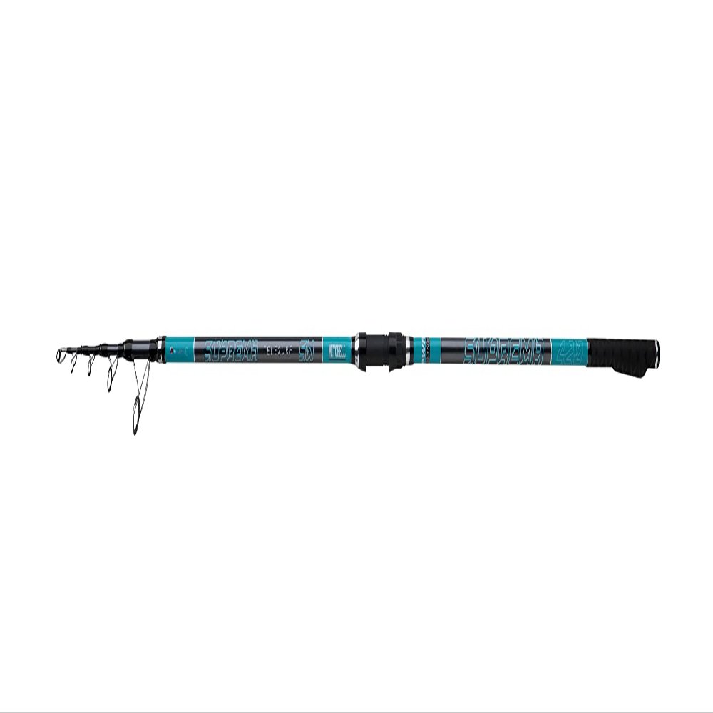 Mitchell Suprema SW Surf Tele Fishing Rod, Surfcasting, Designed in Italy, Saltwater Spin, Unisex, Black/Blue, 4.2 m | 80–150 g