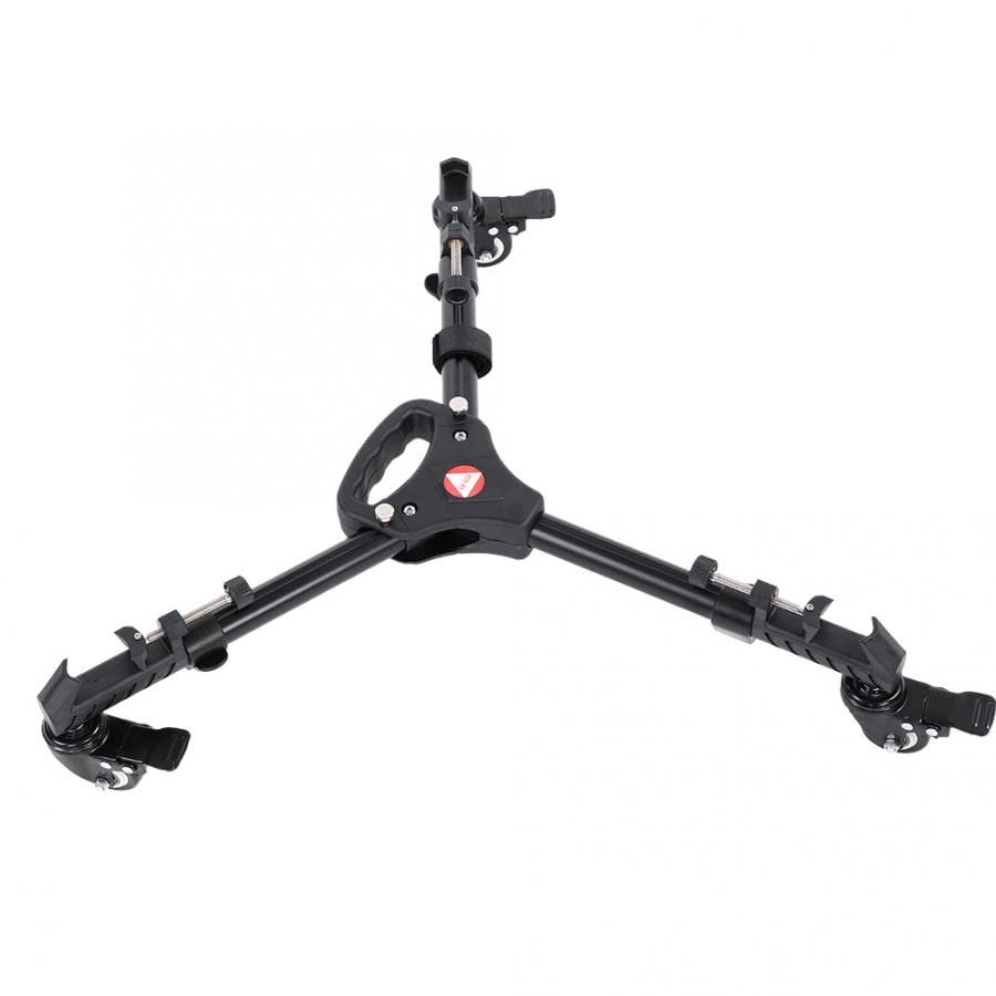 BOWONG Professional Tripod Dolly with Rubber Wheels and Adjustable Leg Mounts