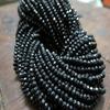 LKBEADS 100-Strand Lot Natural Black Spinel Rondelle Beads, Faceted, 3.5 mm, 14 in. view 1