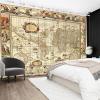 SDOTPMT 168 x 229 cm Vintage World Map Blackout Curtains, 2 Panels view 4