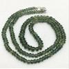 LKBEADS Natural Green Apatite Smooth Rondelle Beads with Clasp, 4–6 mm, 18 Inches view 1