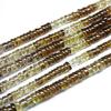 LKBEADS Shaded Beer Quartz Smooth Rondelle Wheel Beads, 14 in, 6 mm view 2