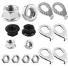 Bicycle Axle Nuts M8/M9.5/M10 with Flange and Locking Washers view 1