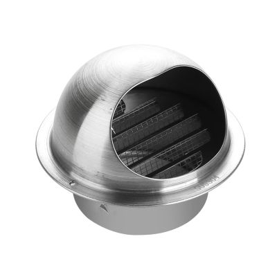 WORDFUN Round Stainless Steel Vent Hood with 45° Angled Louvers
