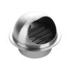WORDFUN Round Stainless Steel Vent Hood with 45° Angled Louvers view 1