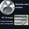 WORDFUN Round Stainless Steel Vent Hood with 45° Angled Louvers view 3