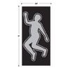 Beistle Plastic PSI Body Silhouette Door Cover, 5 ft x 30 in, Detective Investigation Party Accessory, Murder Mystery Dinner and Halloween Decoration view 2