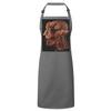 Fabulous Premium Kitchen Apron, Gray, Human Head Dissection Engraving, Medical Anatomy view 1