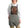 Fabulous Premium Kitchen Apron, Gray, Human Head Dissection Engraving, Medical Anatomy view 2