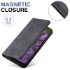 OKZone Compatible with Samsung Galaxy M32 4G, PU Leather Flip Case with Card Slots and Stand Function, Black view 2