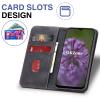 OKZone Compatible with Samsung Galaxy M32 4G, PU Leather Flip Case with Card Slots and Stand Function, Black view 3