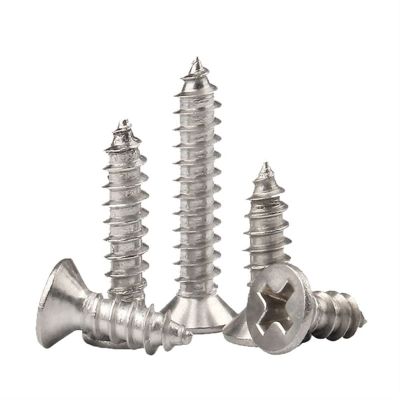 Hardware Replacement Fastening Screws, Flat-Head Phillips Sheet Metal Wood Screws, M1.2 M1.4 M1.7 M2 M2.5 M3 M3.5 M4 M5 M6, 304 Stainless Steel (Length: 30 mm, Size: M2.2, 50 pcs)