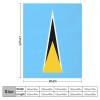 Higoss Saint Lucia Flag Blanket, Plush Flannel Throw, 60 x 80 in view 2